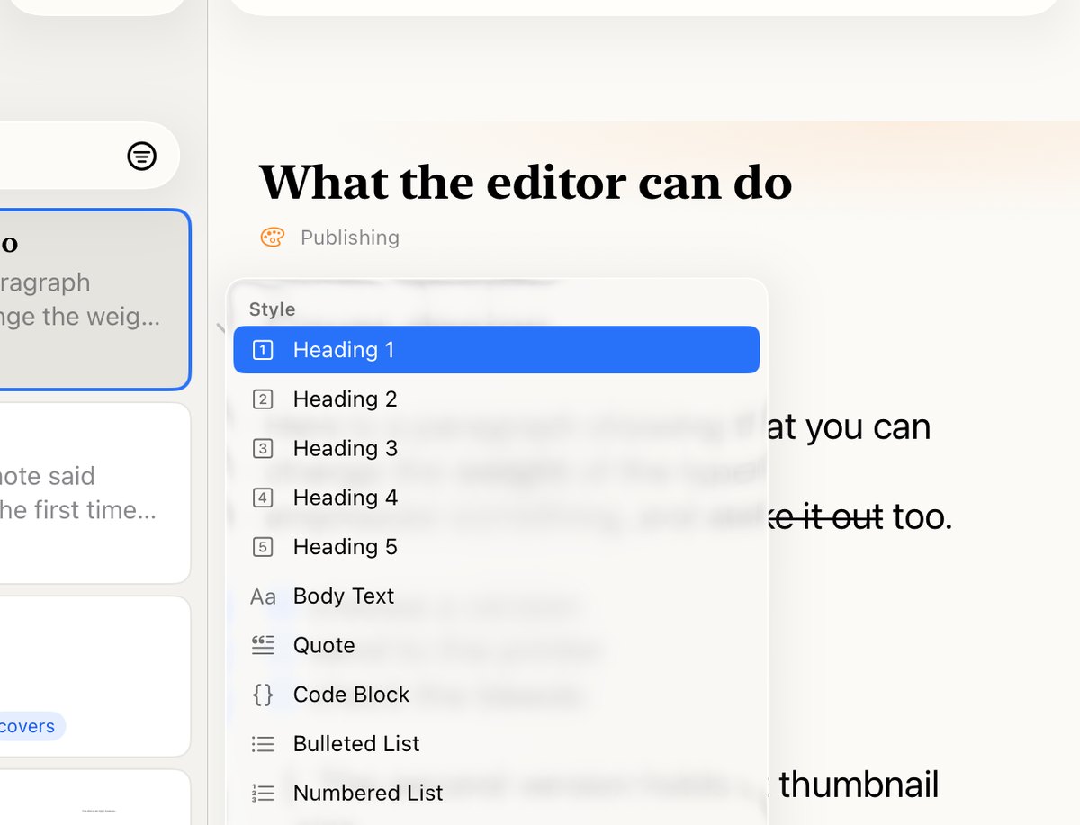 Rich editor — NotaBene