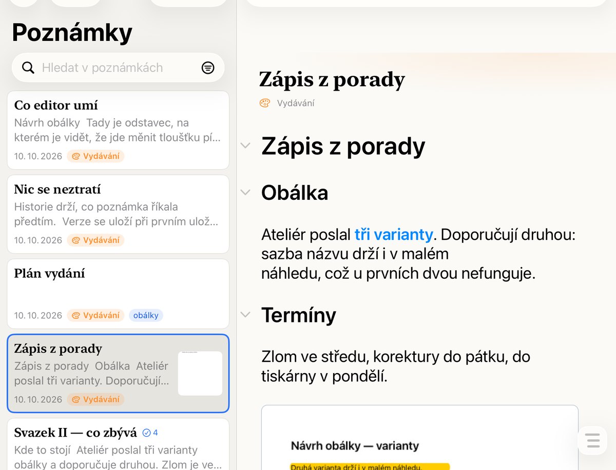 Zápisníky, svazky a štítky — NotaBene