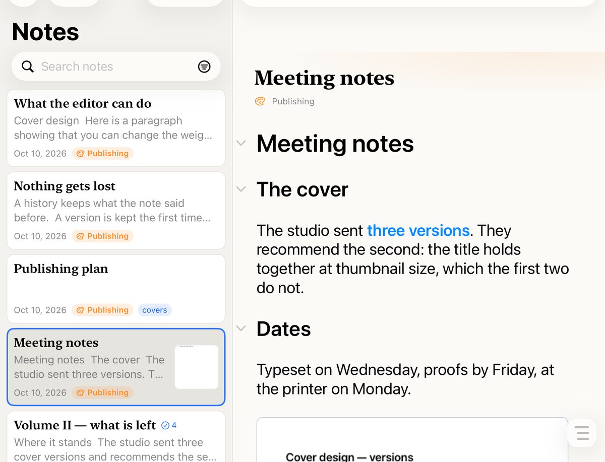 Notebooks, stacks and tags — NotaBene