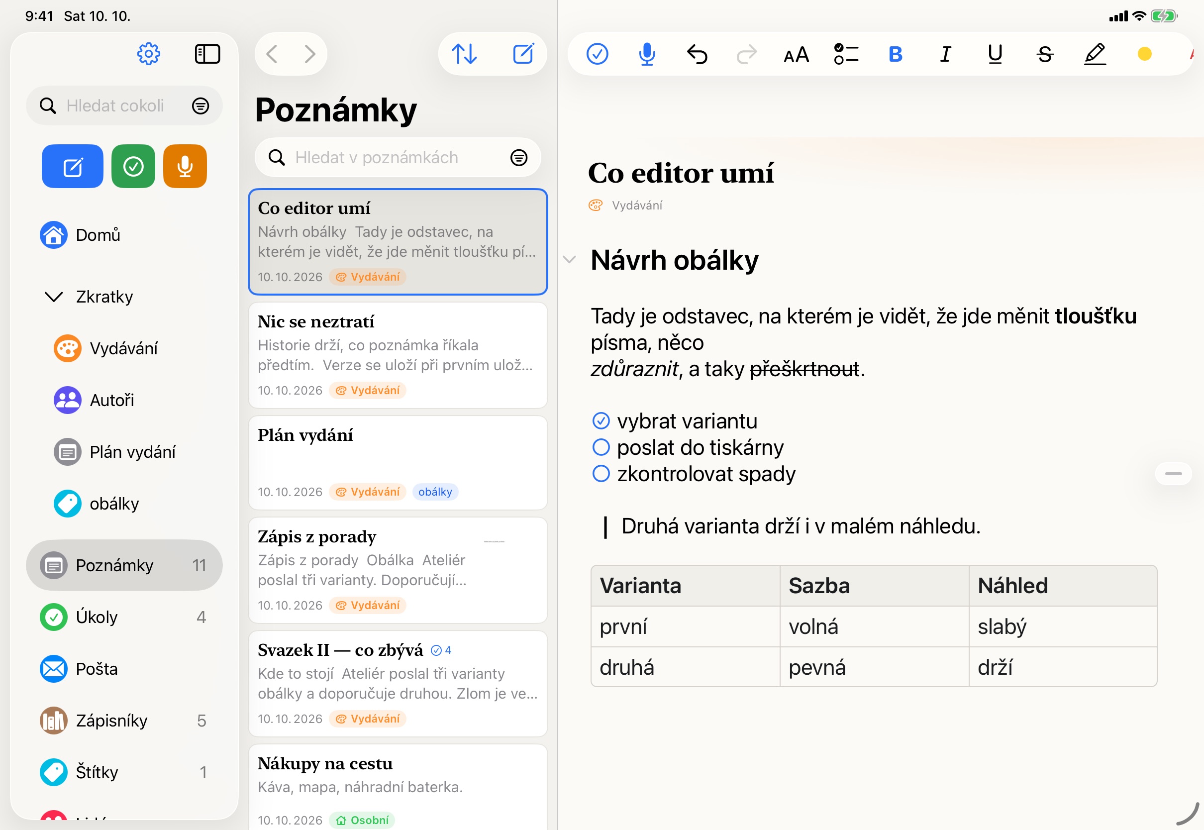 NotaBene na iPad